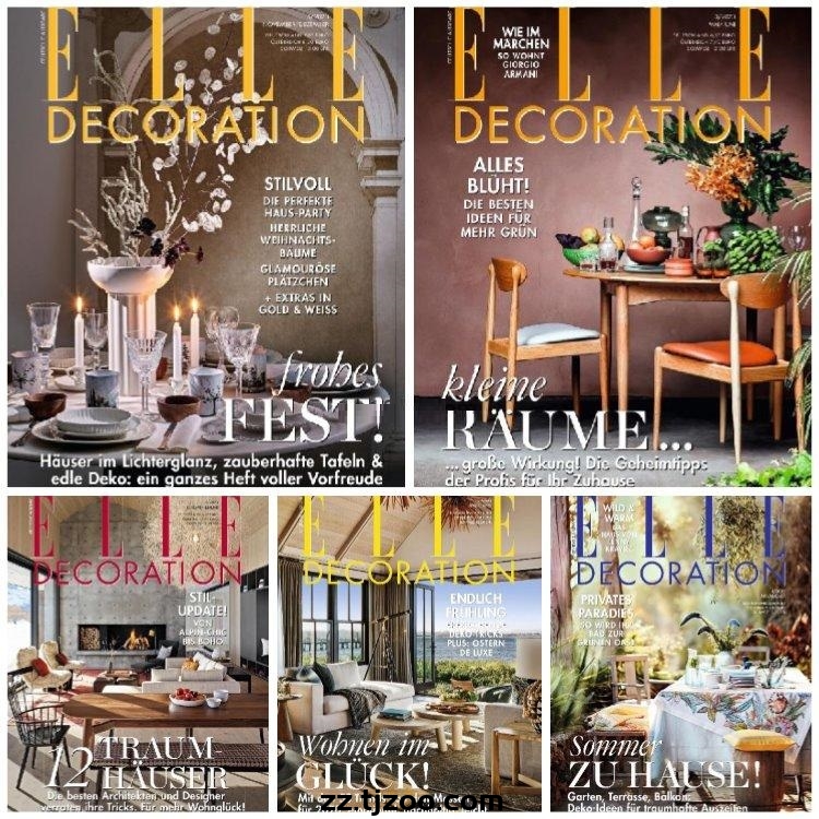 【德国版】《Elle Decoration》2020年合集室内家居软装设计装饰家居廊德国版杂志pdf（5本）