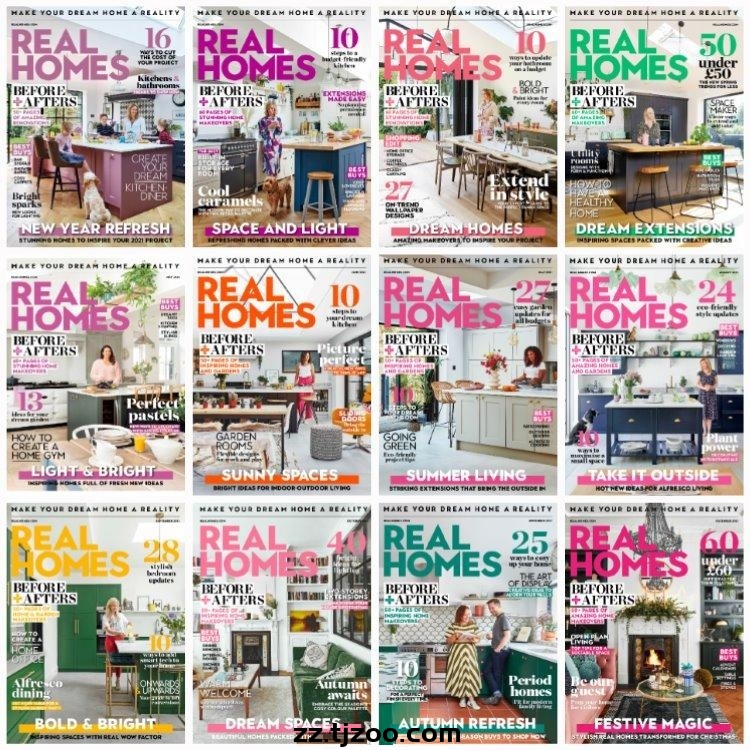 【英国版】《Real Homes》2021年合集时尚家居室内改造装修布局设计方案规划建议PDF杂志（全年更新）