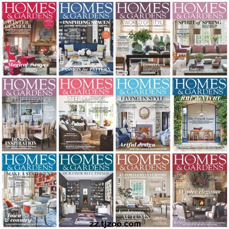 【英国版】《Homes & Gardens UK》2018年合集家居花园室内设计软装PDF杂志（12本）