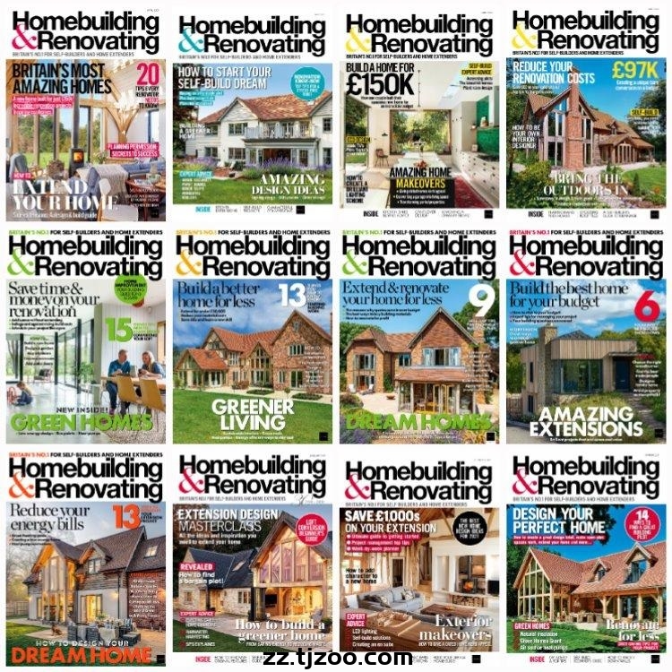 【英国版】《Homebuilding & Renovating》2021年合集房屋住宅室内设计规划信息PDF杂志电子版（12本）