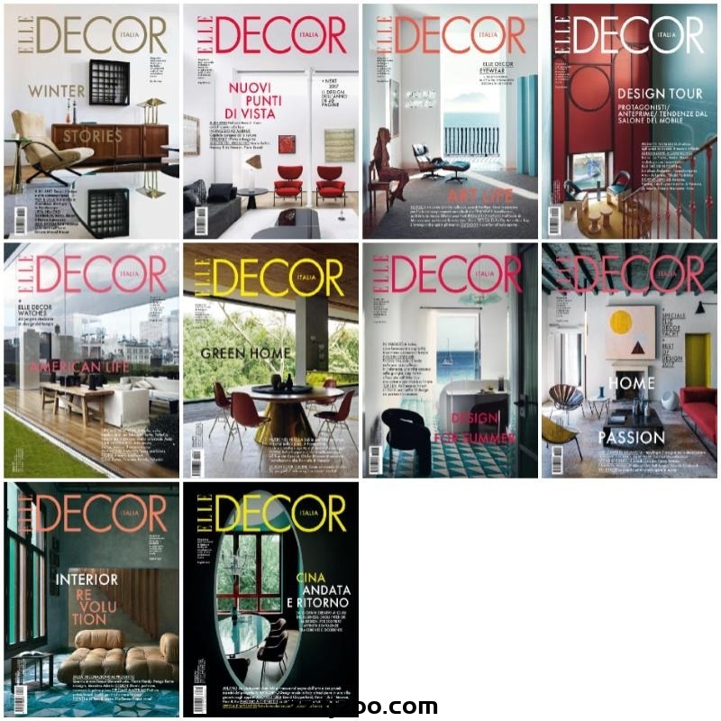 【意大利】《Elle Decor Italia》2017年合集家居廊室内软装家具装饰设计PDF杂志（10本）