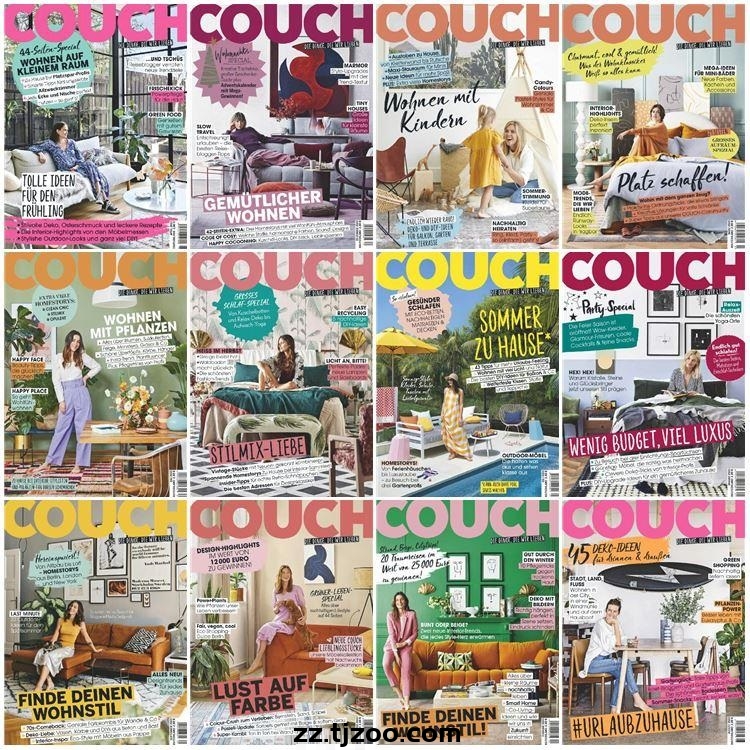 【德国版】《Couch》2020年合集德国时尚潮流室内软装饰家具设计PDF杂志（12本）