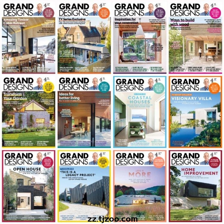 【英国版】《Grand Designs UK》2021年合集房屋住宅别墅建造翻新室内软装创意设计PDF杂志（12本）