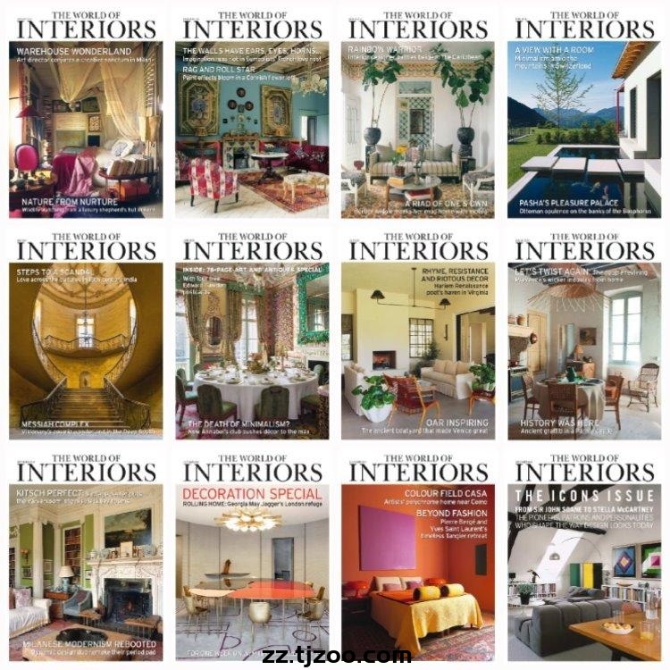 【英国版】《The World of Interiors》2018年合集最具影响力设计装饰杂志专业室内设计软装必备PDF读物（12本）