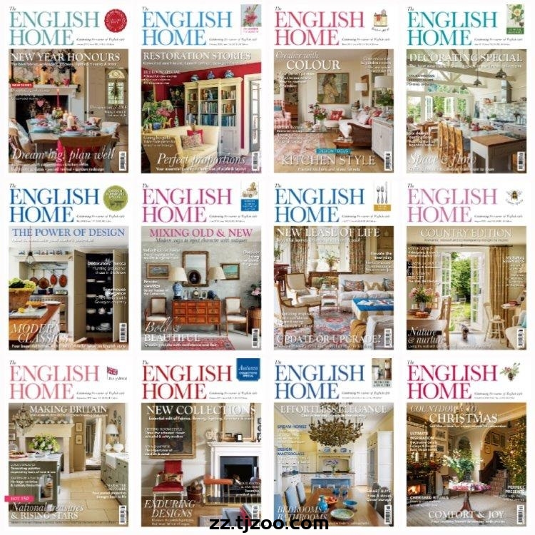 【英国版】《The English Home》2018年合集英式家居软装设计生活软装优雅经典装饰PDF杂志（12本）