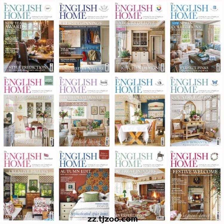 【英国版】《The English Home》2019年合集英式家居软装设计生活软装优雅经典装饰PDF杂志（12本）