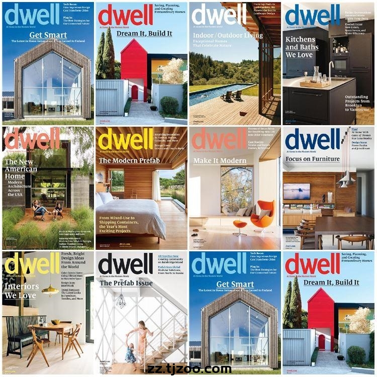 【美国版】《Dwell USA》2016年合集现代住宅设计智能家居现代建筑优秀设计案例展示pdf杂志（10本）