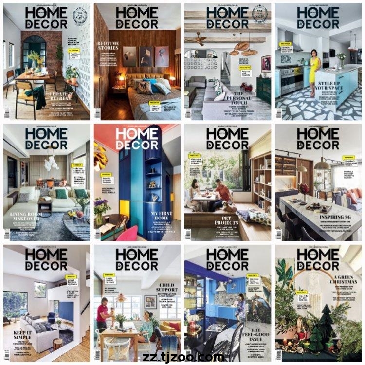 【新加坡】《Home & Decor》2021年合集时尚生活室内装饰软装设计创意灵感PDF杂志（12本）