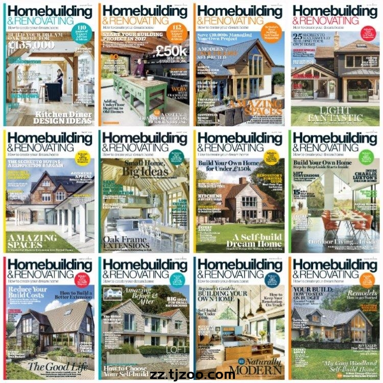 【英国版】《Homebuilding & Renovating》2017年合集房屋住宅室内设计规划信息PDF杂志电子版（12本）