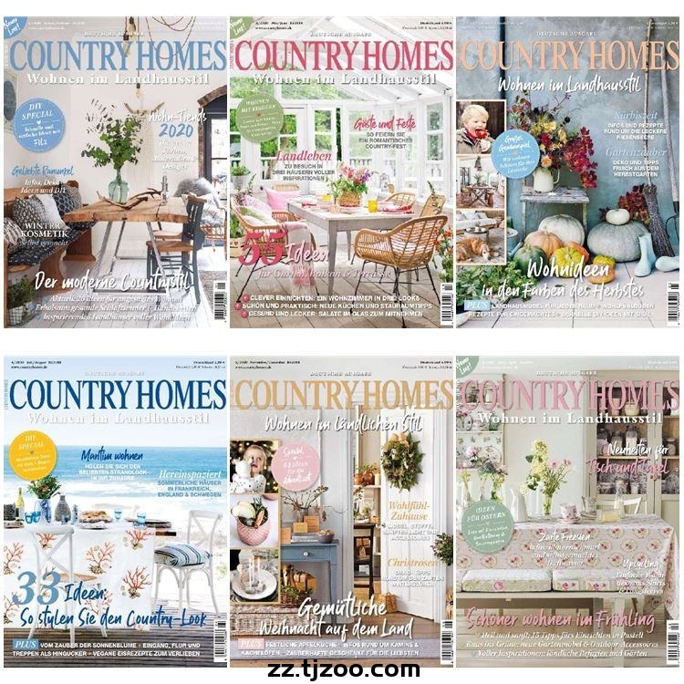 【德国版】《Country Homes Germany》2020年合集德国乡村田园室内软装设计PDF杂志（6本）