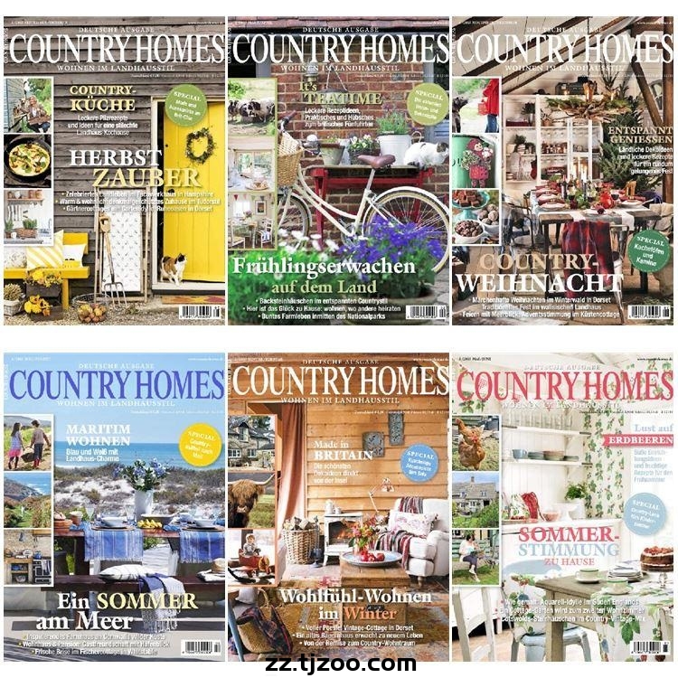 【德国版】《Country Homes Germany》2015年合集德国乡村田园室内软装设计PDF杂志（6本）