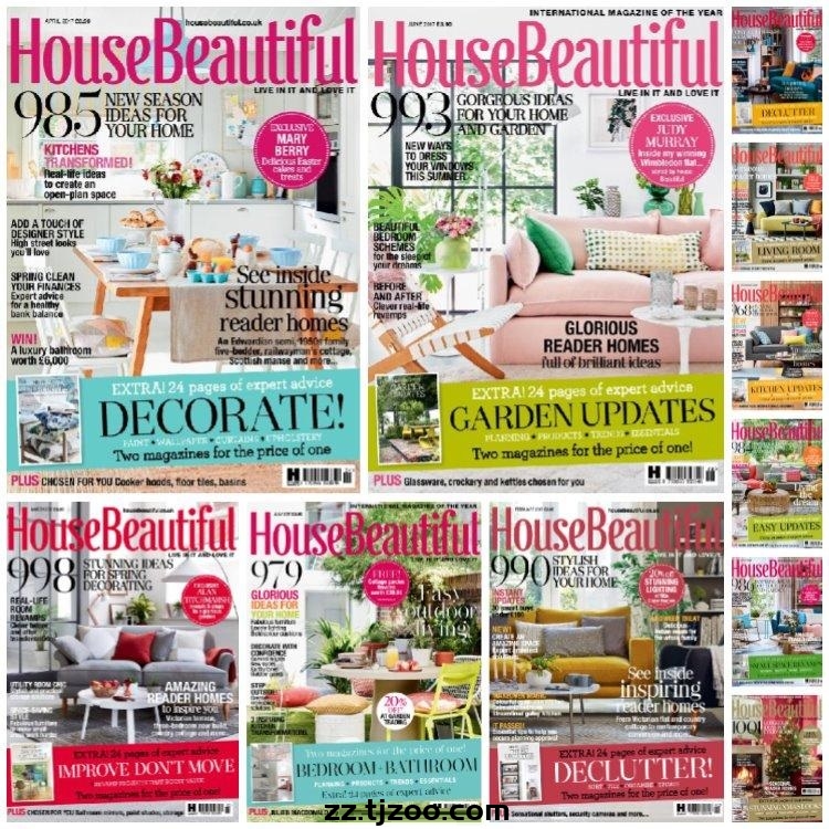 【英国版】《House Beautiful UK》2017年合集漂亮家居软装室内设计高清PDF杂志（11本）