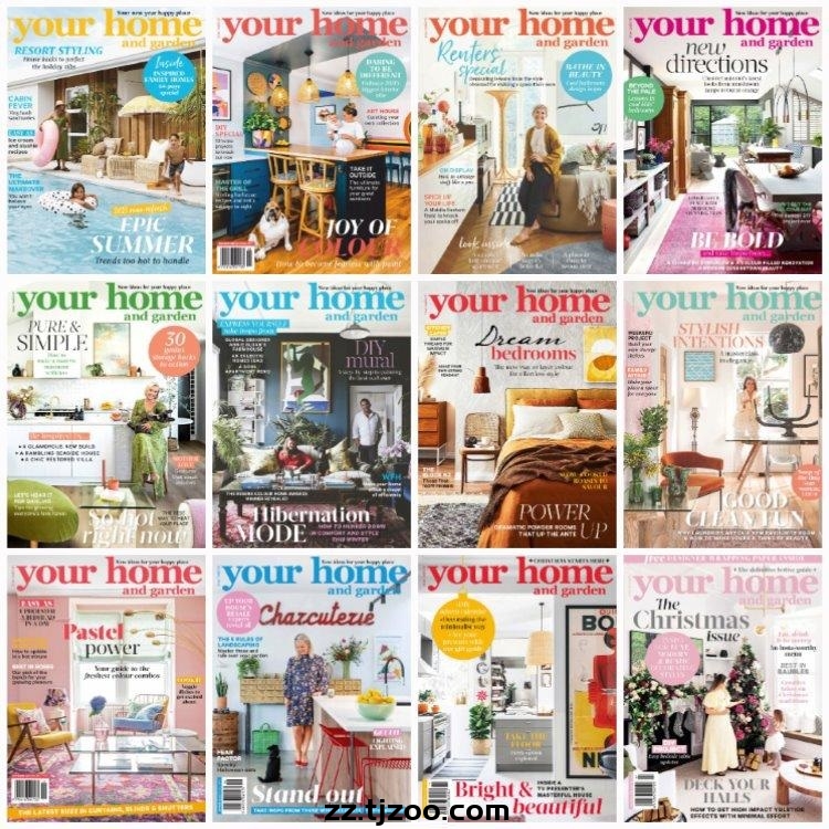 【新西兰】《Your Home and Garden》2021年合集家居花园室内软装创意设计灵感PDF杂志（12本）