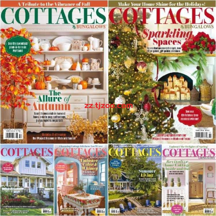 【美国版】Cottages and Bungalows – Full Year 2024 Collection复古住宅设计pdf杂志