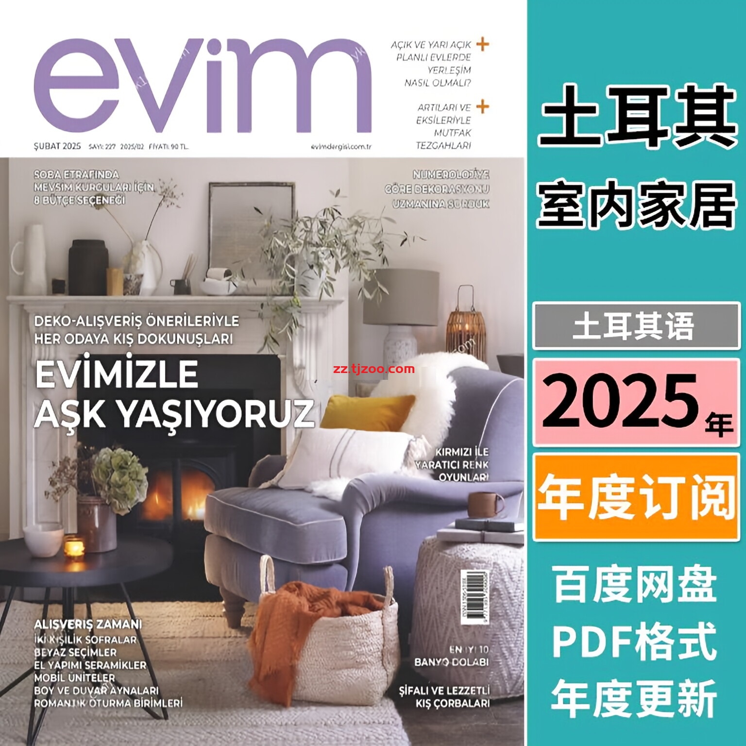 【土耳其】《Evim》2025年合集室内软装家居装饰家具设计pdf杂志电子版（年订阅）